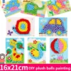 Plush Ball Painting Stickers Creative DIY Handmade Material
