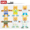 Montessori Little Bears Dress-Up Puzzle– Wooden Jigsaw Fun for Imaginative Play