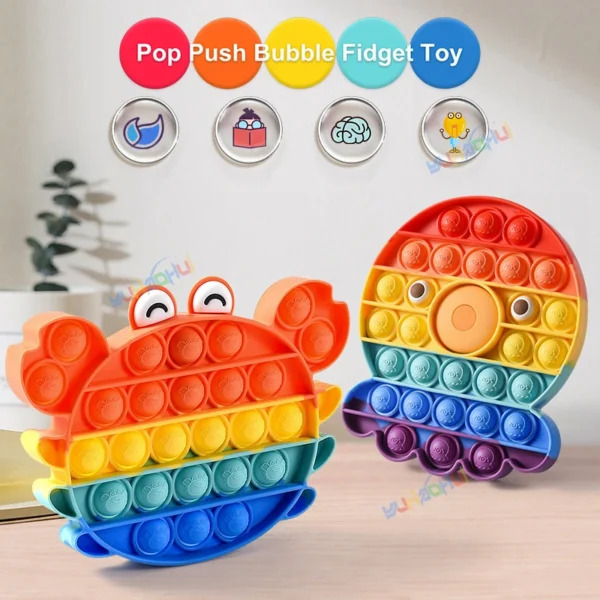 Rainbow Pop Push Bubblle Fidget Anti Stress