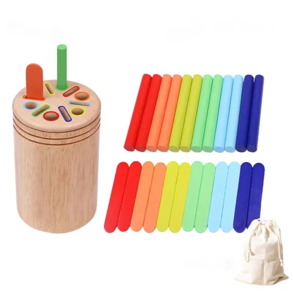 Wooden Matching Montessori Color Sticks for Math Learning