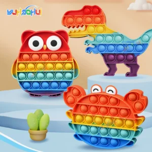 Rainbow Pop Push Bubblle Fidget Anti Stress