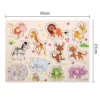Montessori Puzzles Jigsaw Cartoon Animals Fruits 3D Puzzles Educational
