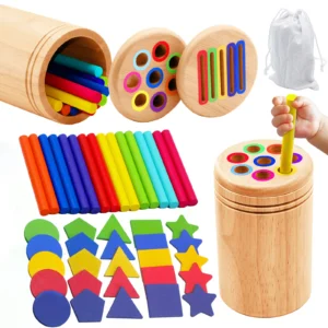 Wooden Matching Montessori Color Sticks for Math Learning