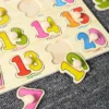 Montessori Puzzles Jigsaw Cartoon Animals Fruits 3D Puzzles Educational