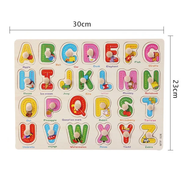 Montessori Puzzles Jigsaw Cartoon Animals Fruits 3D Puzzles Educational