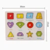 Montessori Puzzles Jigsaw Cartoon Animals Fruits 3D Puzzles Educational