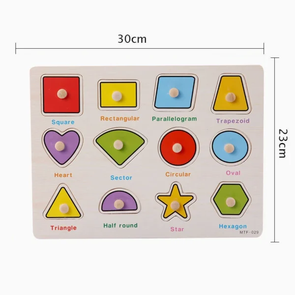 Montessori Puzzles Jigsaw Cartoon Animals Fruits 3D Puzzles Educational