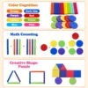 Wooden Matching Montessori Color Sticks for Math Learning
