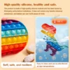 Rainbow Pop Push Bubblle Fidget Anti Stress