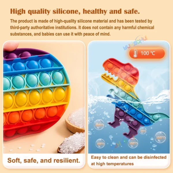 Rainbow Pop Push Bubblle Fidget Anti Stress