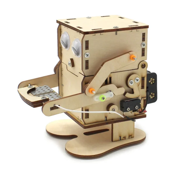 DIY Robot Eating Coin Wood Model for Learning Stem Project