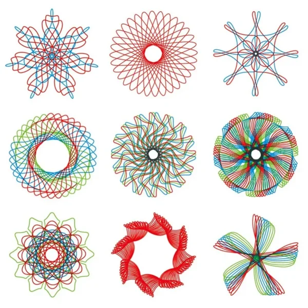 Interlocking Gears Wheels Geometric Ruler Drawing Accessories