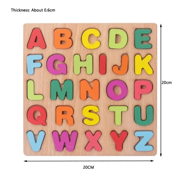 Montessori Puzzles Jigsaw Cartoon Animals Fruits 3D Puzzles Educational