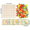 Montessori Wooden Mosaic Puzzle – 120-Piece Creative Shape Learning Set