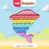 Rainbow Pop Push Bubblle Fidget Anti Stress