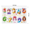 Montessori Puzzles Jigsaw Cartoon Animals Fruits 3D Puzzles Educational