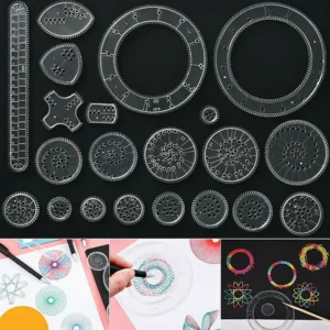 Interlocking Gears Wheels Geometric Ruler Drawing Accessories