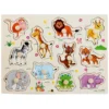 Montessori Puzzles Jigsaw Cartoon Animals Fruits 3D Puzzles Educational