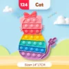 Rainbow Pop Push Bubblle Fidget Anti Stress