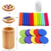 Wooden Matching Montessori Color Sticks for Math Learning