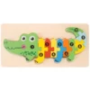 3D Stereoscopic Montessori Wooden Puzzle Cartoon Dinosaur Animal