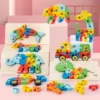3D Stereoscopic Montessori Wooden Puzzle Cartoon Dinosaur Animal