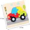 High Quality 3D Wooden Puzzle Baby Cartoon Animal Traffic Jigsaw
