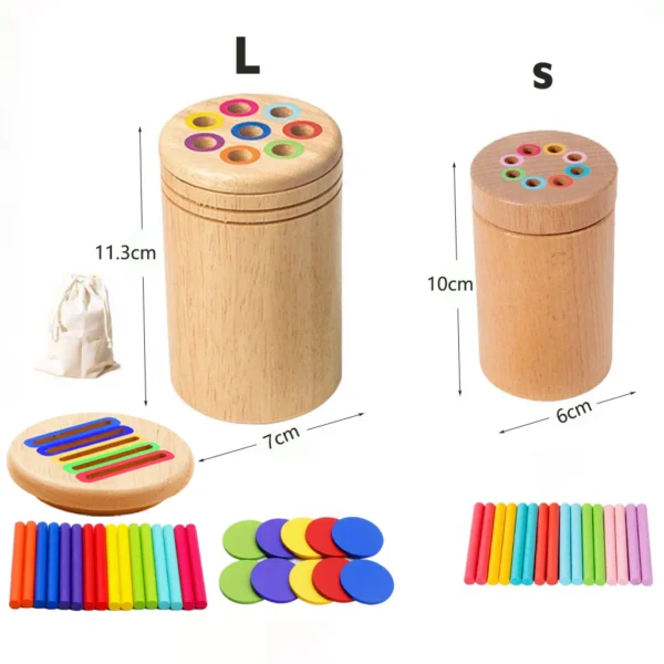 Wooden Matching Montessori Color Sticks for Math Learning