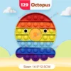 Rainbow Pop Push Bubblle Fidget Anti Stress