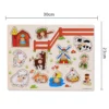 Montessori Puzzles Jigsaw Cartoon Animals Fruits 3D Puzzles Educational