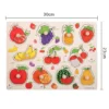 Montessori Puzzles Jigsaw Cartoon Animals Fruits 3D Puzzles Educational