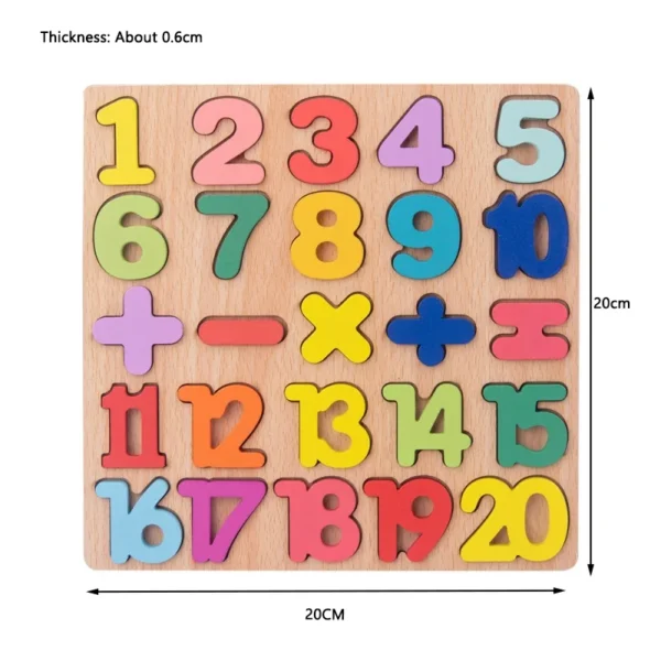Montessori Puzzles Jigsaw Cartoon Animals Fruits 3D Puzzles Educational