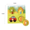 Montessori Puzzles Jigsaw Cartoon Animals Fruits 3D Puzzles Educational