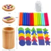 Wooden Matching Montessori Color Sticks for Math Learning