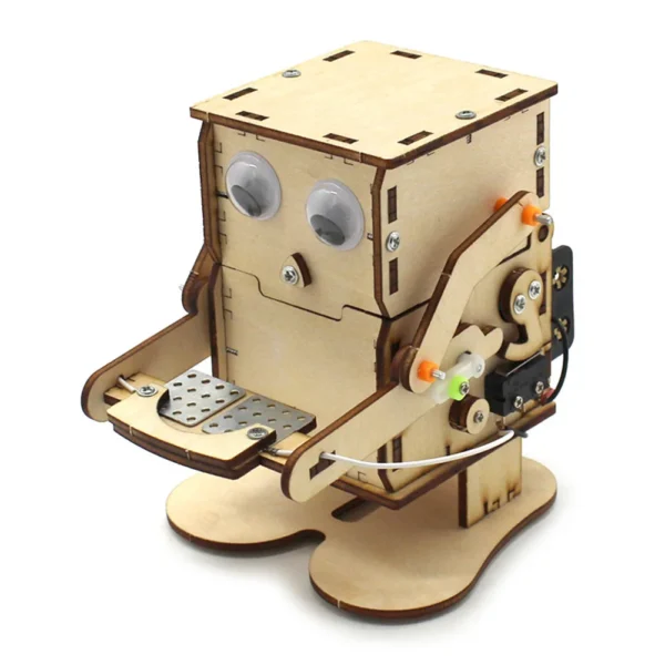 DIY Robot Eating Coin Wood Model for Learning Stem Project