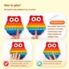 Rainbow Pop Push Bubblle Fidget Anti Stress