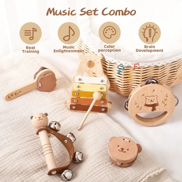 Montessori Wooden Musical Instruments Set
